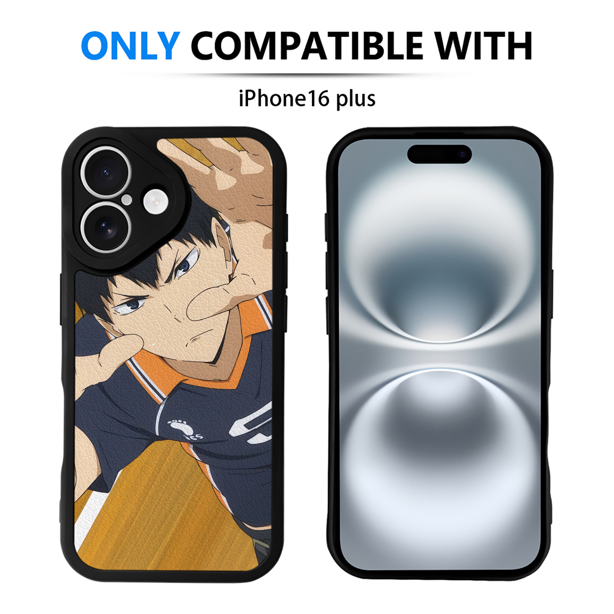 （画像用） ハイキュー!! Haikyu!! 【iPhone 16シリーズ対応】シリコンスマホケース（レザー調） 材質：シリコン